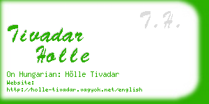 tivadar holle business card