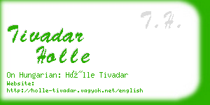 tivadar holle business card